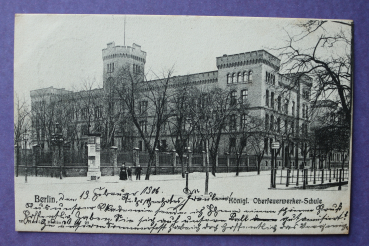 Ansichtskarte AK Berlin 1906 Königliche Oberfeuerwerker Schule Feuerwerk Ortsansicht Architektur